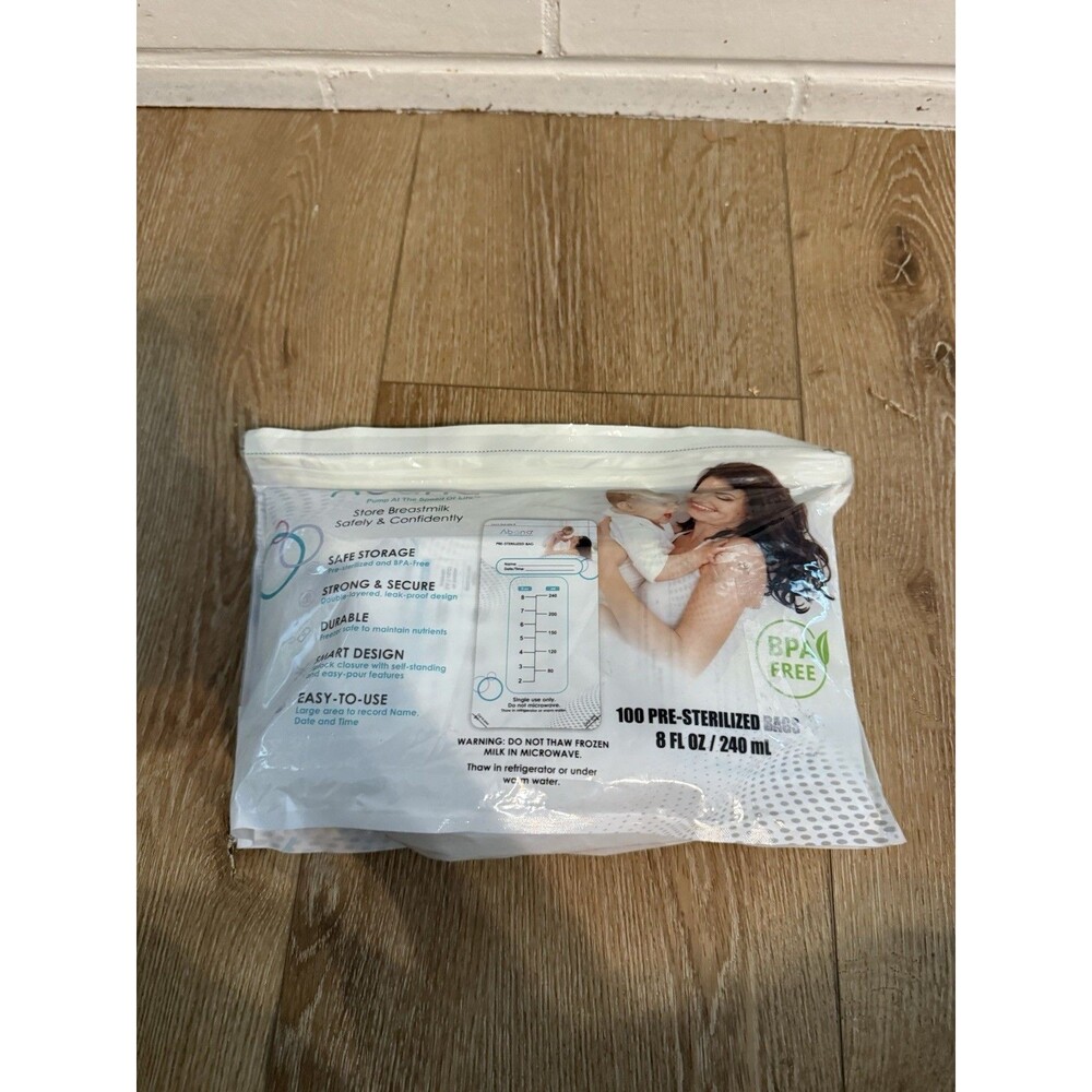 Abana Breastmilk Storage Bags 200 Count 8oz BPA-Free Pre-Sterilized New